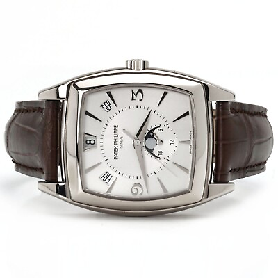 #ad Patek Philippe Gondolo Calendario Silver Dial Wristwatch 5135G 001 Gold $28350.00