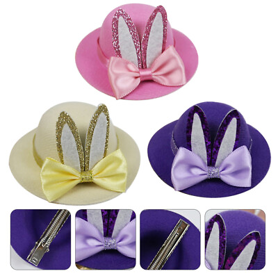 #ad 3 Pcs Bunny Hair Accessories Hat Clip Comfortable Practical $6.75