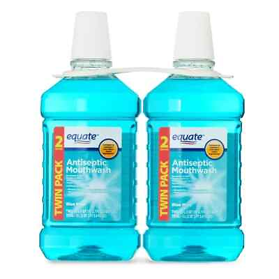 #ad Equate Antiseptic MouthrinseBlue MintTwinpack2 Bottles2 x 1.5 Liter 50 fl oz $10.99