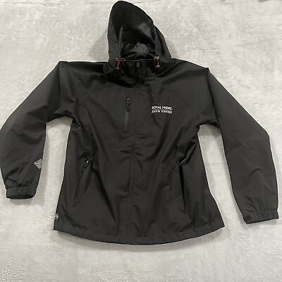 #ad Stormtech Black Windbreaker Hooded Jacket Men Medium Zip Pockets Waterproof $25.00