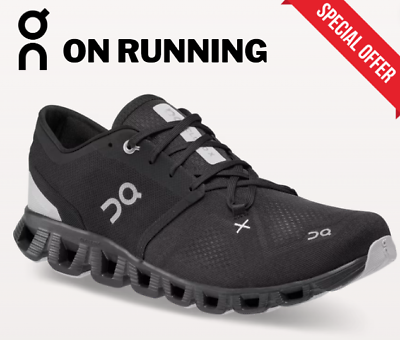 #ad SALE 15% Men#x27;s ON Cloud X 3 Running Shoes Black FULL US size AUTHENTI $128.41