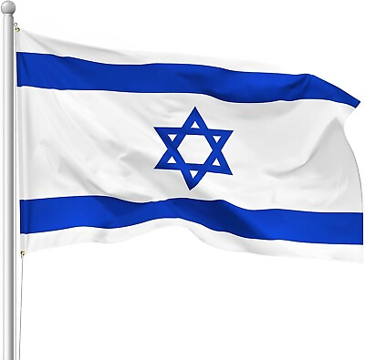 #ad Bandera De Israel De Poliéster estampada Israel Flag 3 Piece x 5 Pies $12.47