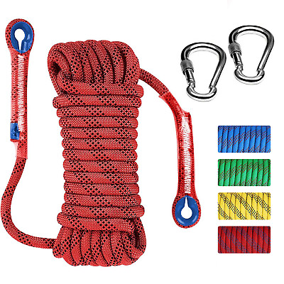 #ad 3300lbs Heavy Duty Climbing Rope Static Rock Climbing Escape Rescue Cord 10MM $14.11
