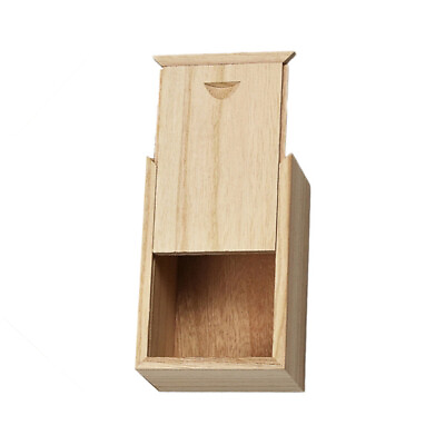 #ad Small Wooden Box with Sliding Lid Keepsake Storage Wooden Box $12.88