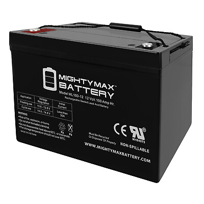 #ad Mighty Max 12V 100AH BATTERY FOR RENOGY PV SOLAR PANELS $169.99