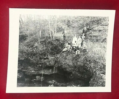 #ad Early 1900s Snapshot of Tourists at Devil#x27;s Lake State Park Baraboo WI $7.83