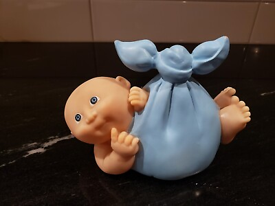 #ad 1983 Cabbage Patch Kids Bank Baby Blue Blanket Plastic Star Power Hong Kong $20.00