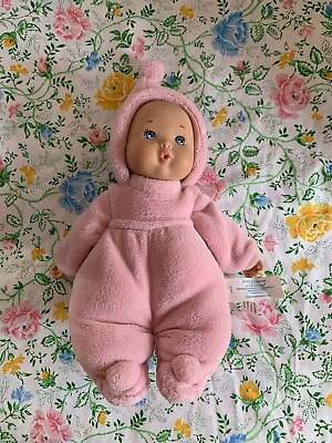 #ad Madame Alexander My First Baby Powder Pink Doll 2018 Plush Body Vinyl face 9” $12.00
