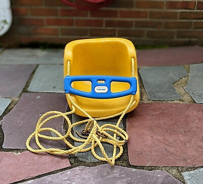 #ad 1983 Little Tikes Yellow Swing Toddler Child Outdoor Hanging Plastic Swingset $65.99