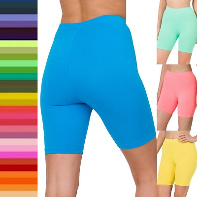 #ad Women#x27;s Bike Shorts Soft Stretch Fitness Cotton Spandex Leggings Workout Yoga $8.45