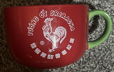 #ad Giant HUGE 6 Cup 48 Ounce Sriracha Rooster Coffee Mug Soup Big Cup Bowl Cereal $27.99
