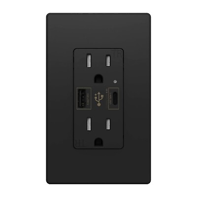 #ad 1pack 4.8A USB C Outlet with Power Delivery Duplex Receptacle in Wall 15Amp $12.99