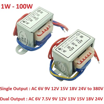 #ad Power Transformer 1W to 100W Input AC 220V 380V Output AC 6V 9V 380V Single Dual AU $25.20