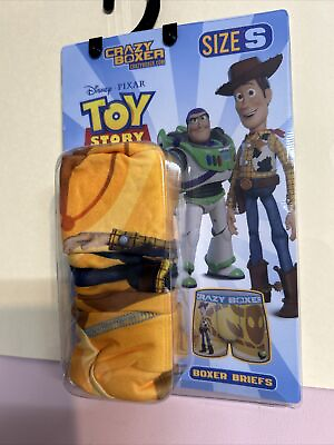#ad Disney Pixar Toy Story WOODY STAR BALL Crazy Boxer Brief Men#x27;s Size S 28 30 NIP $12.00