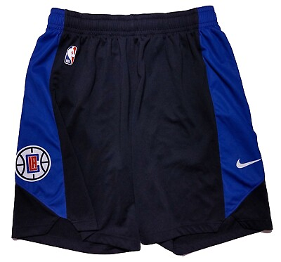 #ad NIKE Los Angeles Clippers LA NBA Team Issue Practice Shorts Blue Large L $34.99