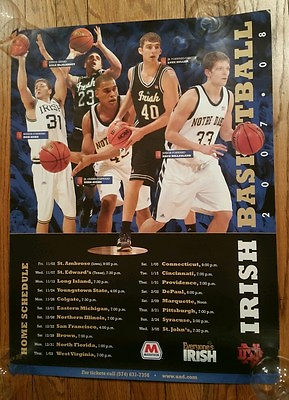 #ad Notre Dame Basketball Poster Men#x27;s Team 18quot;x24quot; Fighting Irish Mike Brey 2007 08 $8.99