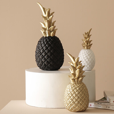 #ad Nordic Style Resin Gold Pineapple Home Decor Living Room Window Display Craft $7.67