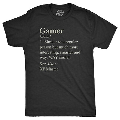 #ad Mens Gamer Definition T Shirt Funny Video Games Lover Joke Tee For Guys $6.80