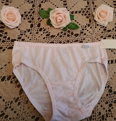 #ad Sz 5 JOCKEY Signature Logo Soft Cotton Comfort Pink Bikini Underwear NWT $8.11