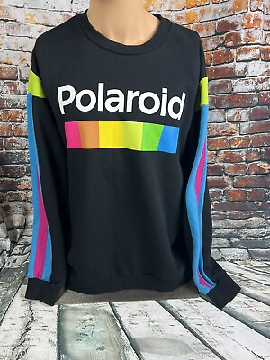 #ad Polaroid Film Black Pullover Sweatshirt Size 2XL $24.95