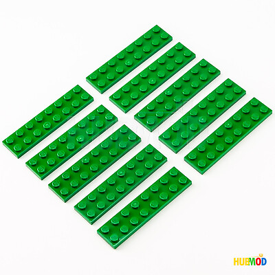 #ad Lot of 10 LEGO Green 2x8 3034 Plate Building Bricks Blocks Flat Base Parts NEW $2.59