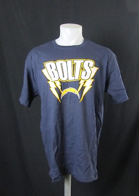#ad Los Angeles Chargers Men#x27;s M XL 2XL Big Logo quot;Boltsquot; Graphic T Shirt Navy NFL $19.99