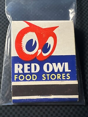 #ad VINTAGE MATCHBOOK RED OWL FOOD STORES UNSTRUCK BEAUTY $12.99