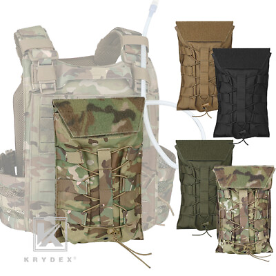 #ad KRYDEX Tactical Hydration Carrier Modular MOLLE Backpack Outdoor Panel for Vest $24.95