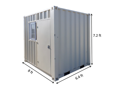 #ad 8ft Small Cubic Shipping Storage Container Conex w WindowDoor Free Shipping $5977.00