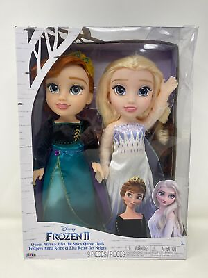 #ad Disney Frozen II: Queen Anna amp; Elsa The Snow Queen Dolls USED COMPLETE $39.99