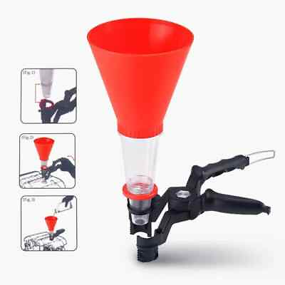 #ad 1PC Car Truck Engine Oil Funnel Adjustable Fixed Bracket Filling Spout Pour Tool $14.87