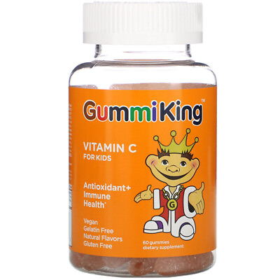 #ad Gummi King Vitamin C for Kids Natural Orange Flavor 60 Gummies Immune System $23.51