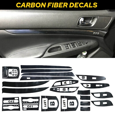 #ad Carbon Fiber Full Interior Kit Cover For Trim Infiniti G37 Sedan 2010 2013 EOA $23.74