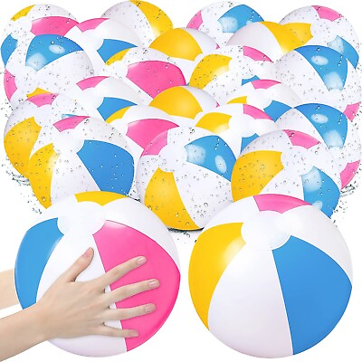 #ad Zhanmai 60 Pack 12 Inch Beach Balls for Pool Inflatable Beach Balls Pack Part... $76.69