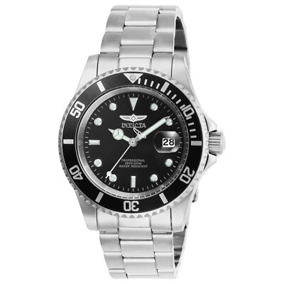 #ad Invicta Men#x27;s Watch Pro Diver Quartz Black Dial Stainless Steel Bracelet 26970 $61.17