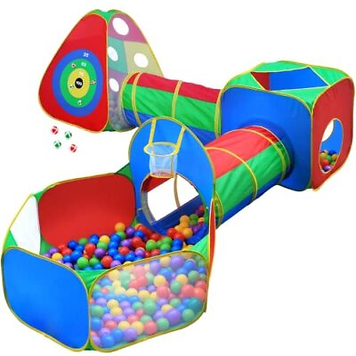 #ad #ad 5pc Kids Ball Pit Tents and Tunnels Toddler Jungle Gym Play Tent with Play $88.03