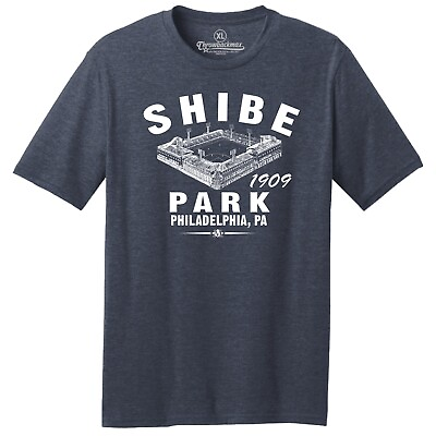 #ad Shibe Park 1909 Baseball TRI BLEND Tee Shirt Philadelphia A#x27;s $22.00