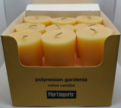 #ad Pier 1 Box of 18 Count Polynesian Gardenia 10 Hour Votive Candles Amazing $19.99