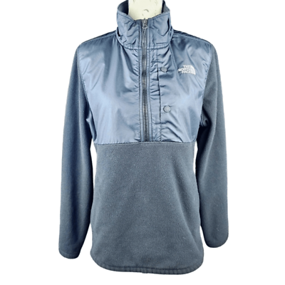 #ad The North Face Black Color Block Fleece Pockets Pullover Half Zip Jacket Size L $25.00