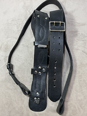 #ad Sam Brown Belt With Strap British Army Sam Belt Strap Genuine Leather Sam Belt GBP 44.99