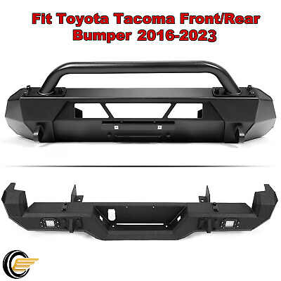 #ad For Toyota Tacoma 2016 2023 Front or Rear Bumper Guard w LED Lights amp; D rings $659.00