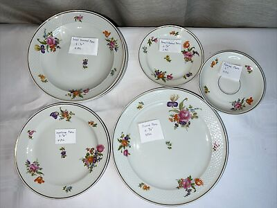 #ad Thomas Germany Wild Flowers Porcelain 3557 Plates Gold Trim Pattern 17 Pcs. $60.00