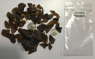 #ad Amber Frosted Beach Glass Lot Beach Glass Sea Glass Freshwater Tumbled $12.98