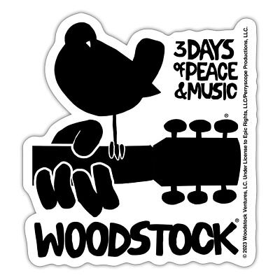 #ad Woodstock Logo 3 Days Of Peace amp; Music Sticker $2.99