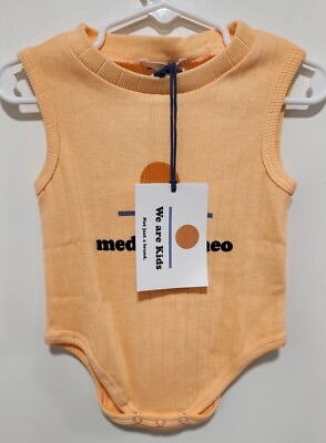 #ad We Are Kids NWT Baby Size 6 12M Peach Mediterraneo Orso Bodysuit $32.00
