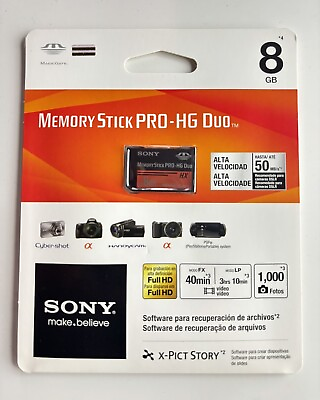 #ad Sony Memory Stick 8 GB Pro HG Duo HX New Sealed MS HX8B TQ1 $34.99