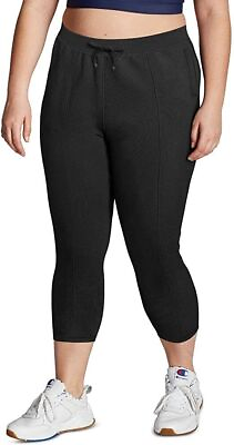 #ad Champion Pants Heritage Herringbone Jogger Women Black Plus Sz 3X NEW NWT 456 $15.00
