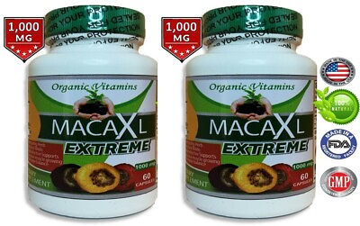 #ad Organic maca root black red yellow 120 capsules maca extreme extract $15.68