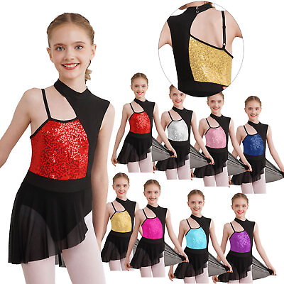 #ad US Kids Girls Ballet Leotard Contemporary Lyrical Jazz Dance Costume Dancewear $11.74