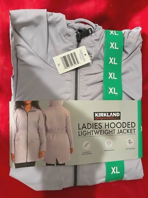 #ad Kirkland Signature Ladies#x27; Jacket Hooded 🎁❤️ Lightweight Lavender sz XL NWT $17.99